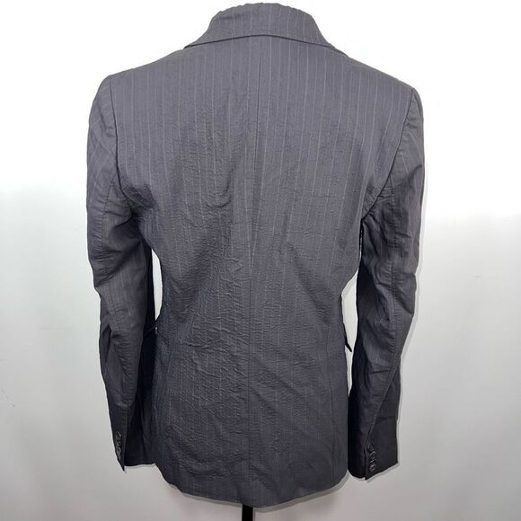 Elie Tahari Anastasia Brown Pinstripe Jacket Viscose / Virgin Wool - Picture 4 of 9